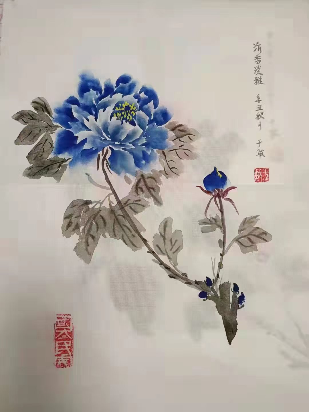 六幅牡丹圖作者是郊區老科協大來鎮分會會員于敏.jpg